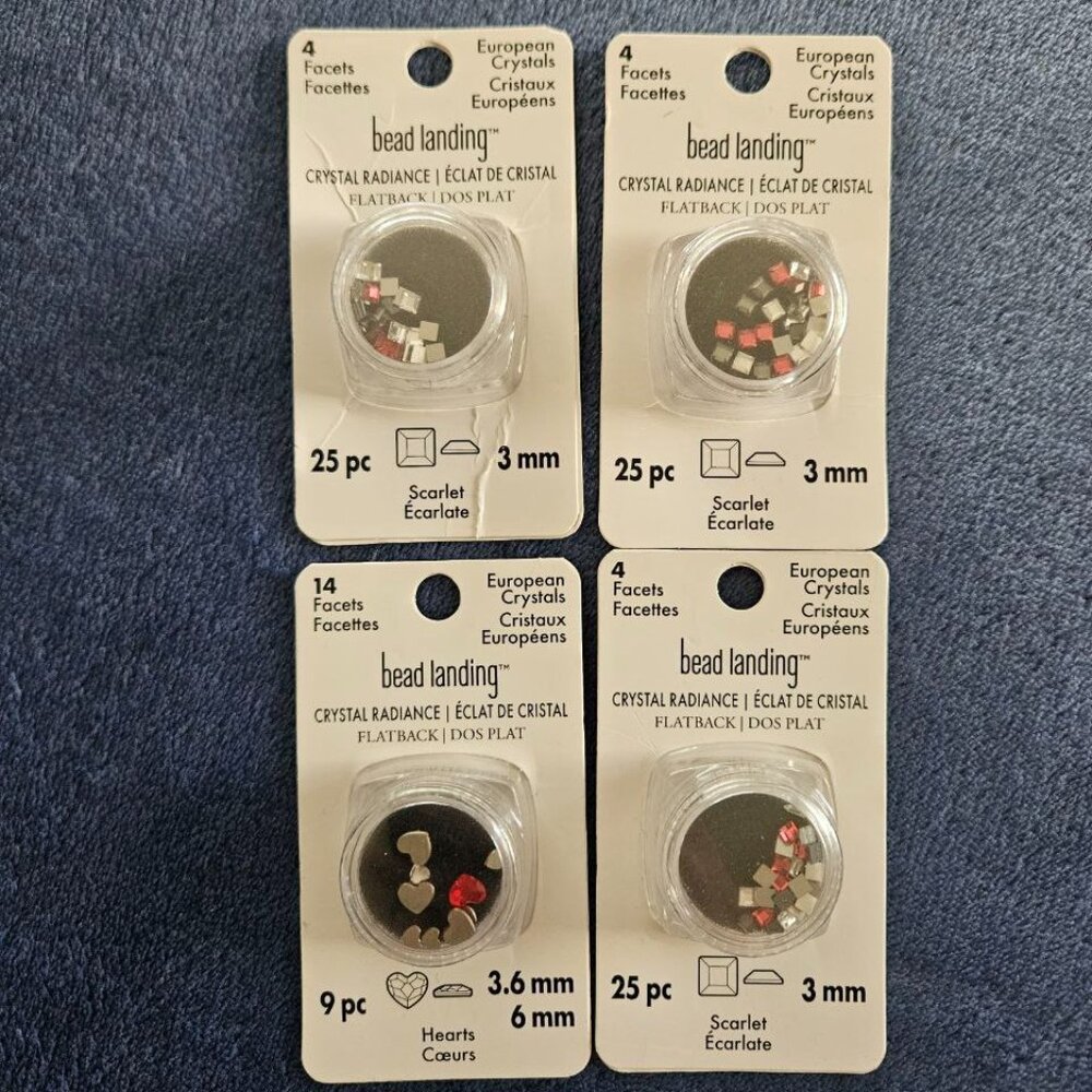 Bead Landing‎ Crystal Radiance Flatback European Crystals Set of 4